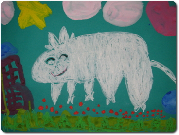 園児が描いたヤギの絵